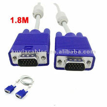 LCD Monitor 15 Pin VGA Male to VGA Male Cable Blue Connector 1.8M